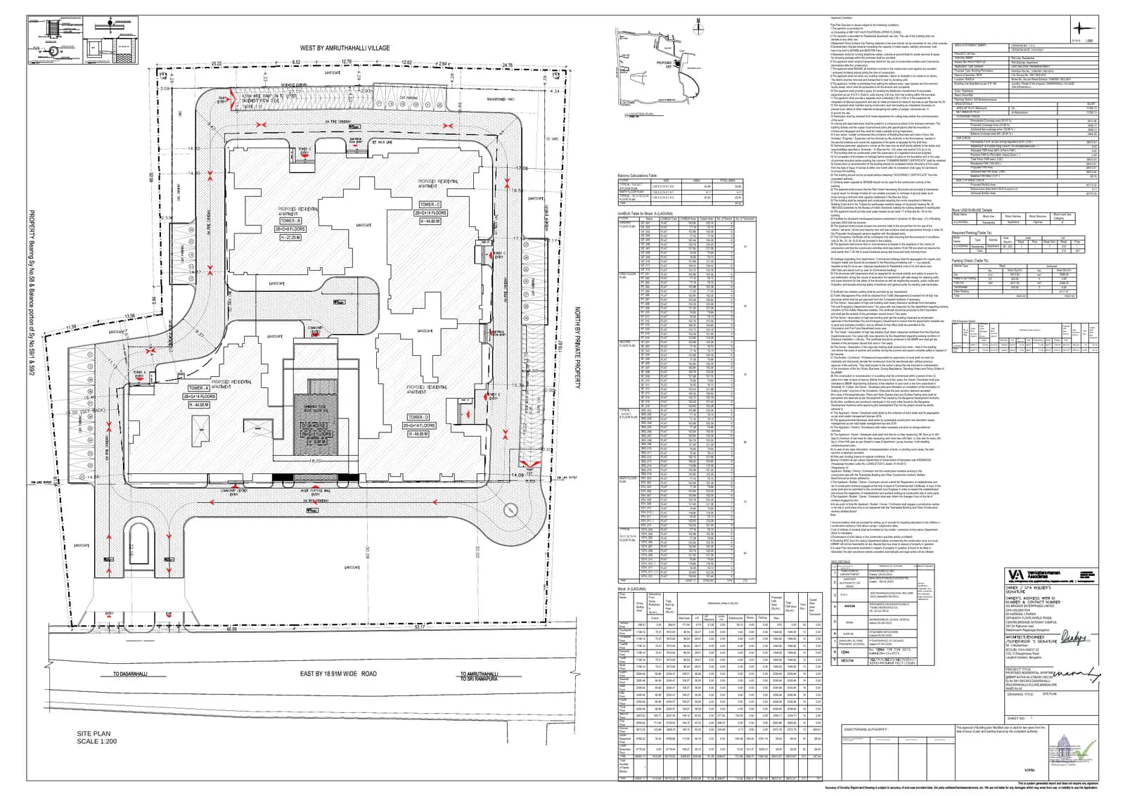 Brigade Laguna: Existing Layout Plan (filed with Karnataka RERA)