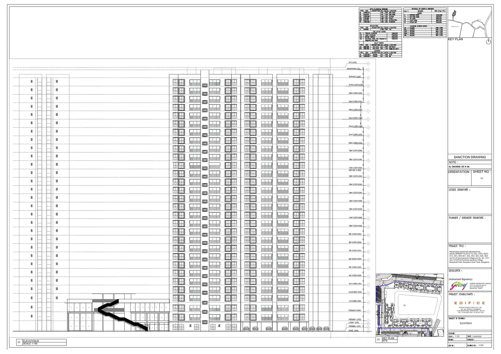Godrej Splendour: 14ELEVATION B (filed with Karnataka RERA)