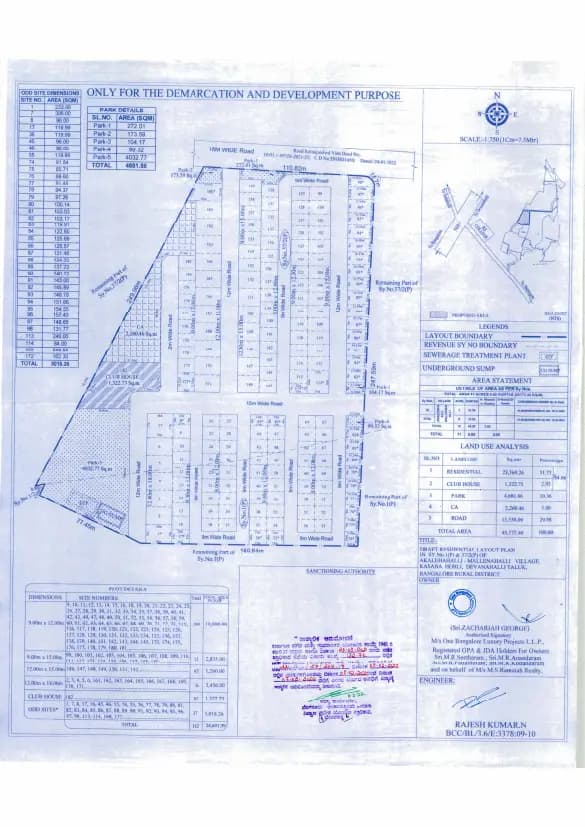 Swaram: Approved Layout Plan (filed with Karnataka RERA)