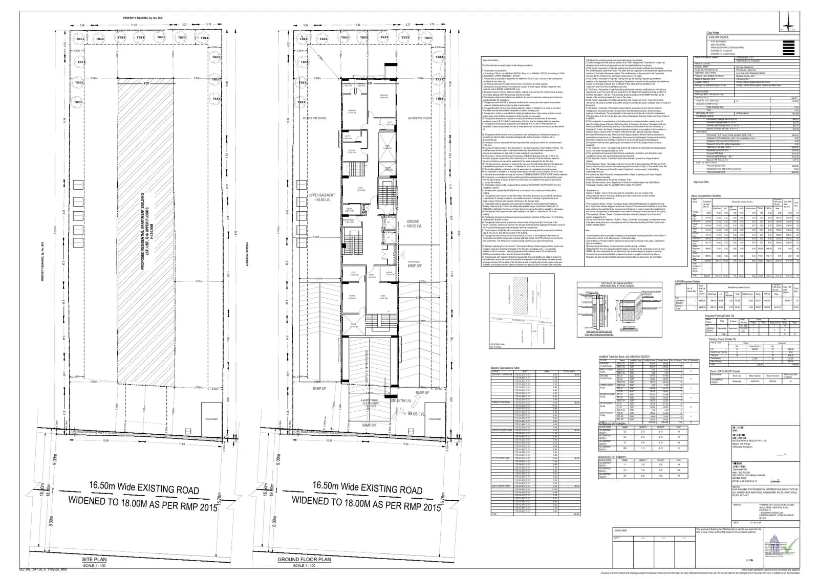 Olde Town by LW: Approved Building/Plotting Plan, page 1 (filed with Karnataka RERA)