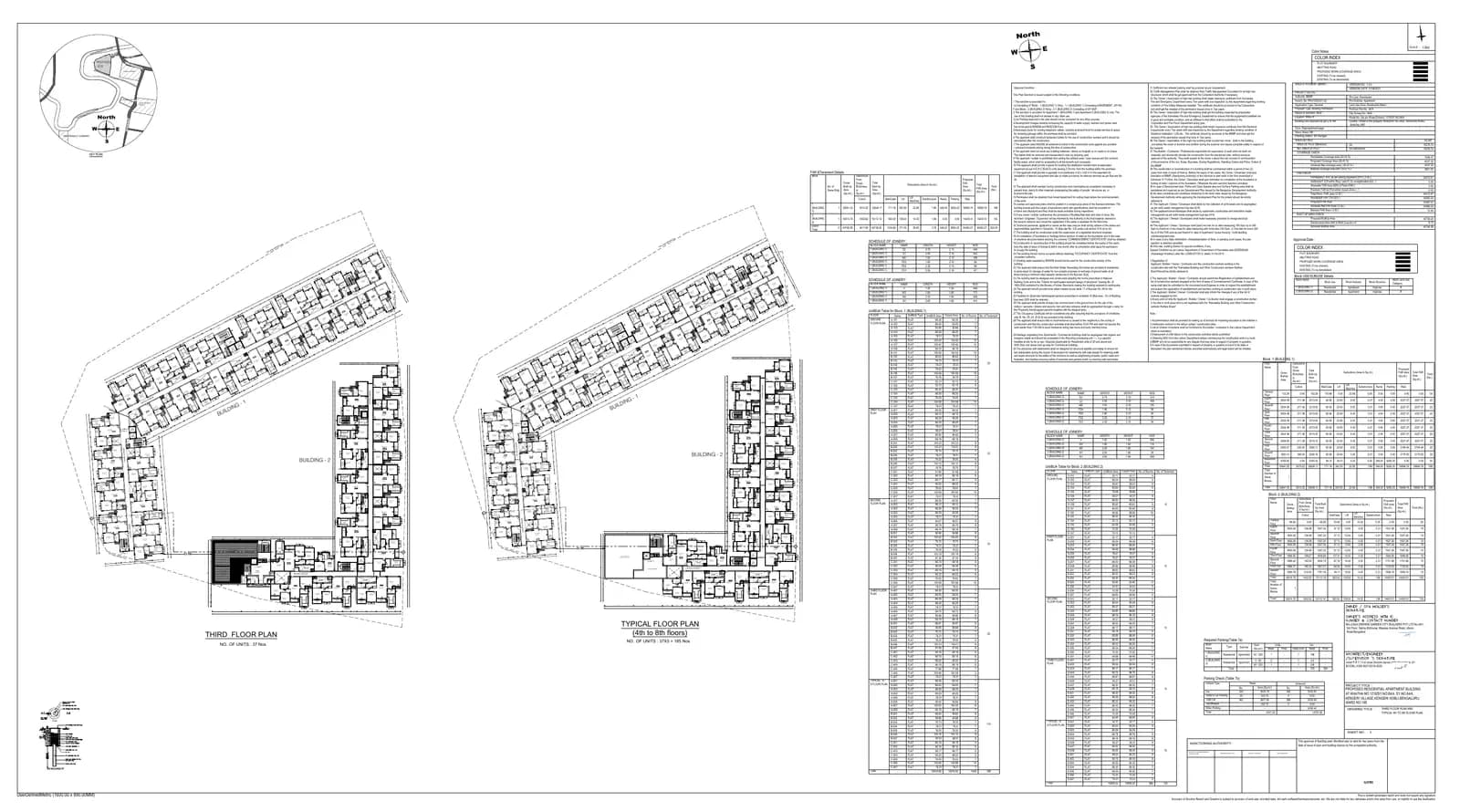 Casagrand Aquene: THIRD FLOOR PLAN AND TYPICAL 4th TO 8th FLOOR PLAN.pdf (filed with Karnataka RERA)