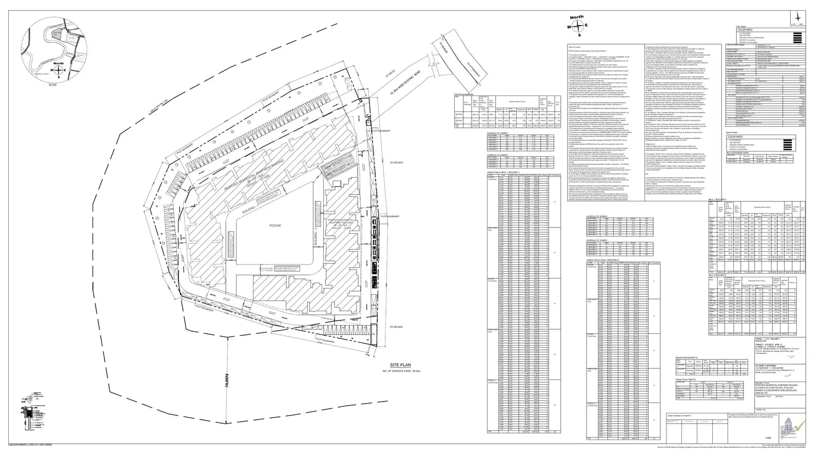Casagrand Aquene: Existing Layout Plan (filed with Karnataka RERA)