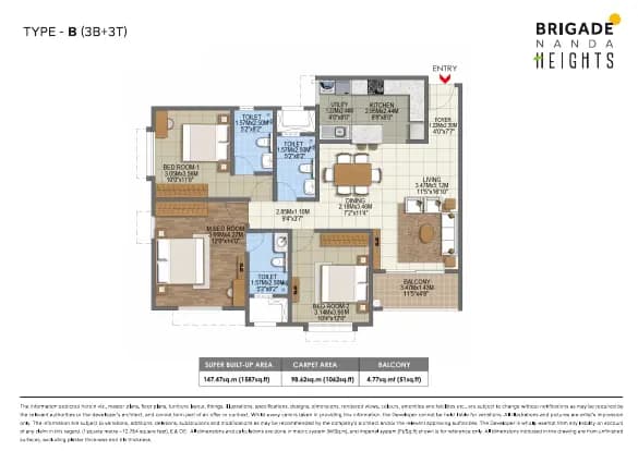 Brigade Nanda Heights: Brochure, page 2 (filed with Karnataka RERA)