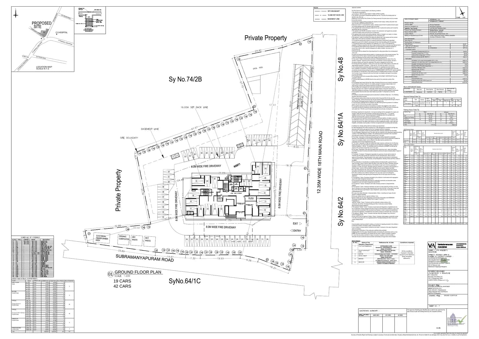 Brigade Nanda Heights: Existing Layout Plan, page 1 (filed with Karnataka RERA)