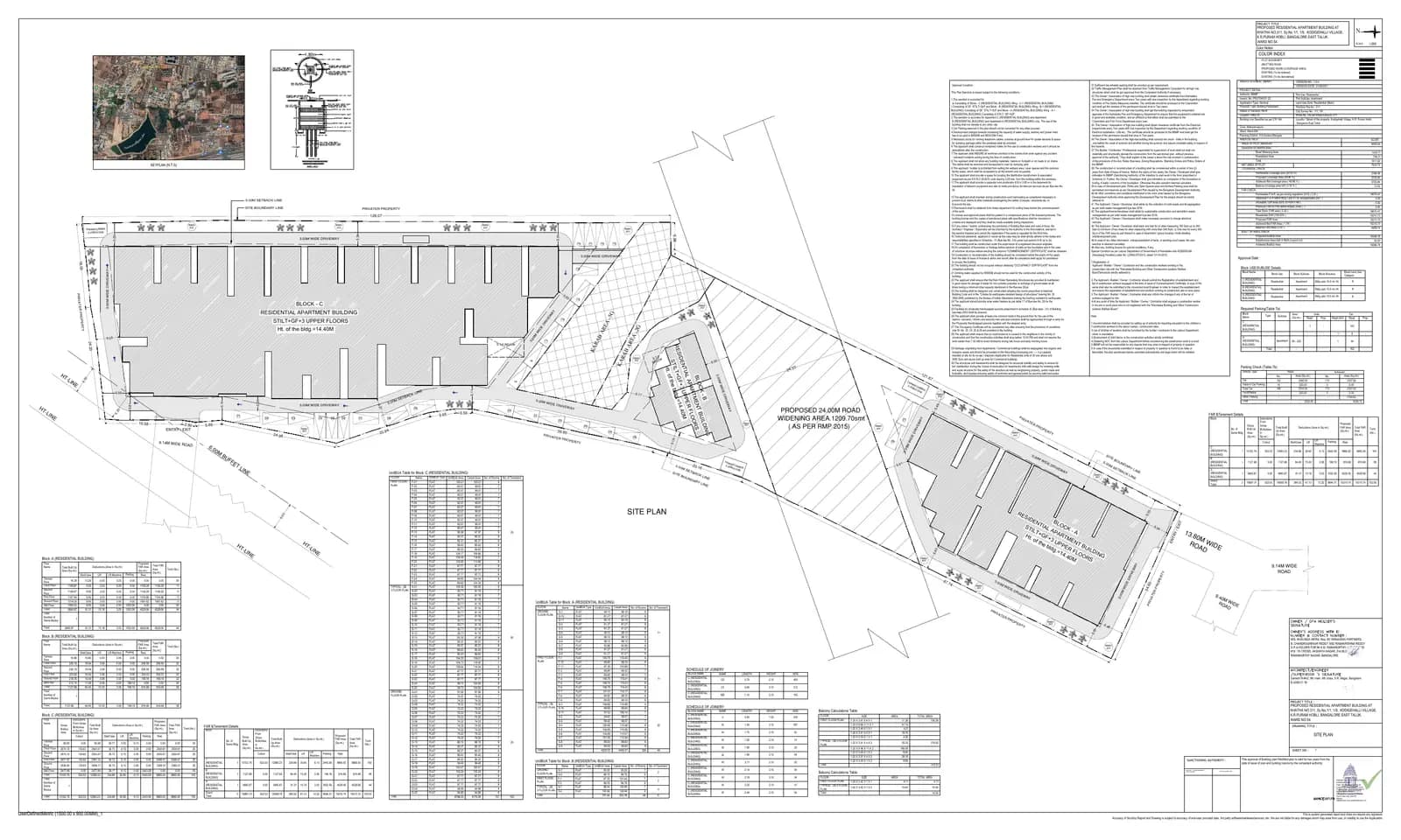 Mukunda Nandanam: Approved Building/Plotting Plan, page 1 (filed with Karnataka RERA)