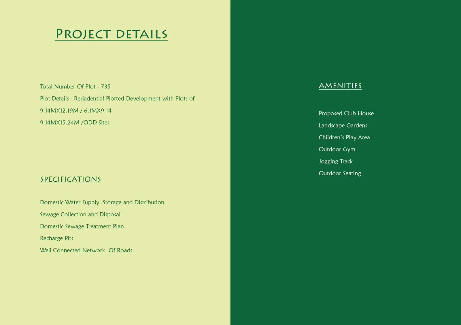 Green Groves: Brochure, page 3 (filed with Karnataka RERA)