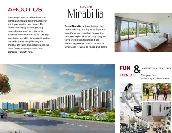 Pavani Mirabilia: Brochure, page 2 (filed with Karnataka RERA)
