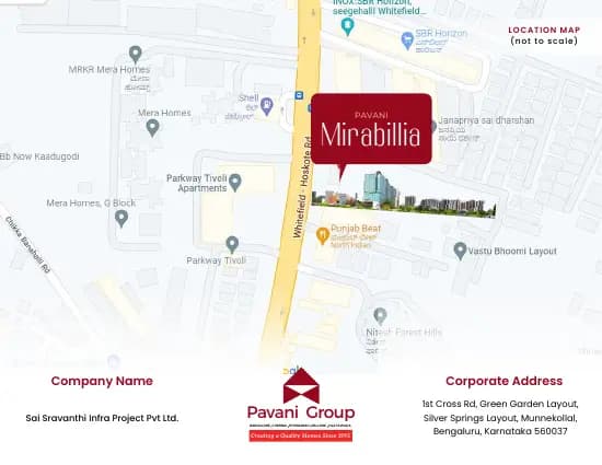 Pavani Mirabilia: Brochure, page 3 (filed with Karnataka RERA)