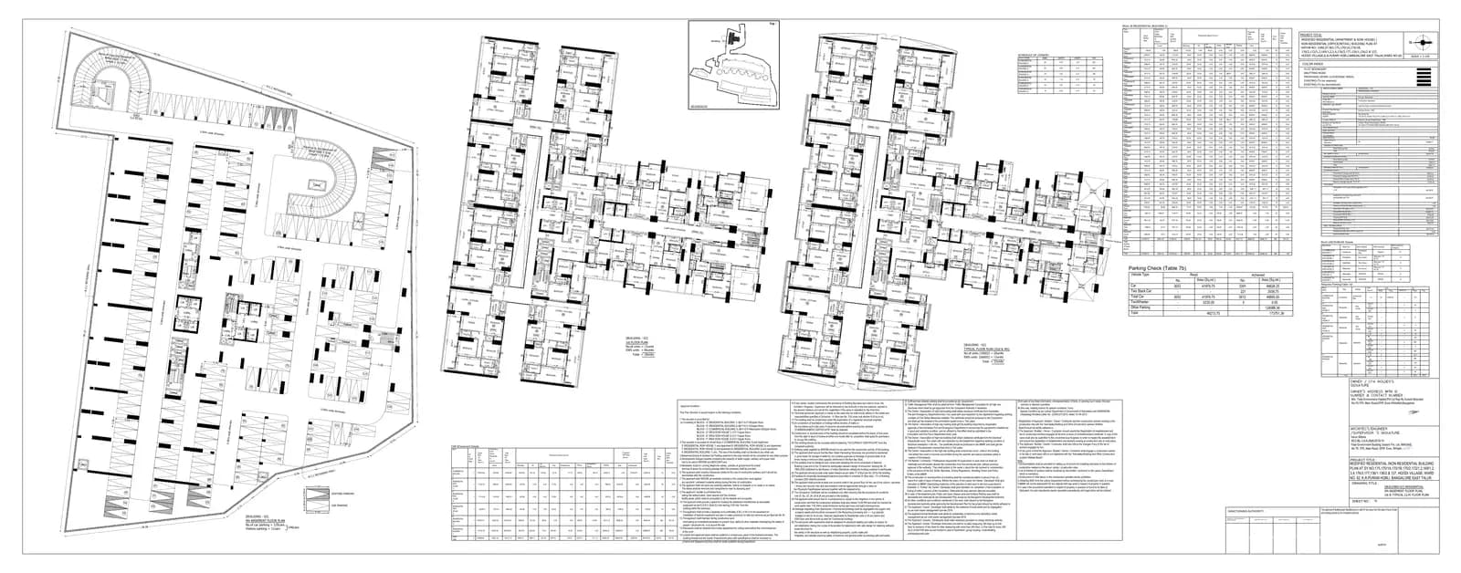 Pursuit Of A Radical Rhapsody: 6 Building 2- Residential 4 Basement 1st and typical floor plan (filed with Karnataka RERA)