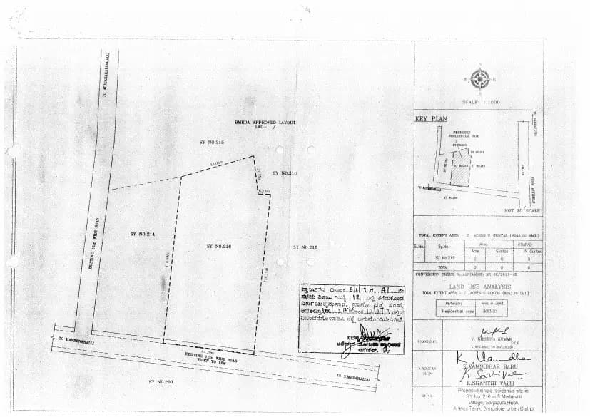 Aban Desire: Approved Building/Plotting Plan, page 1 (filed with Karnataka RERA)