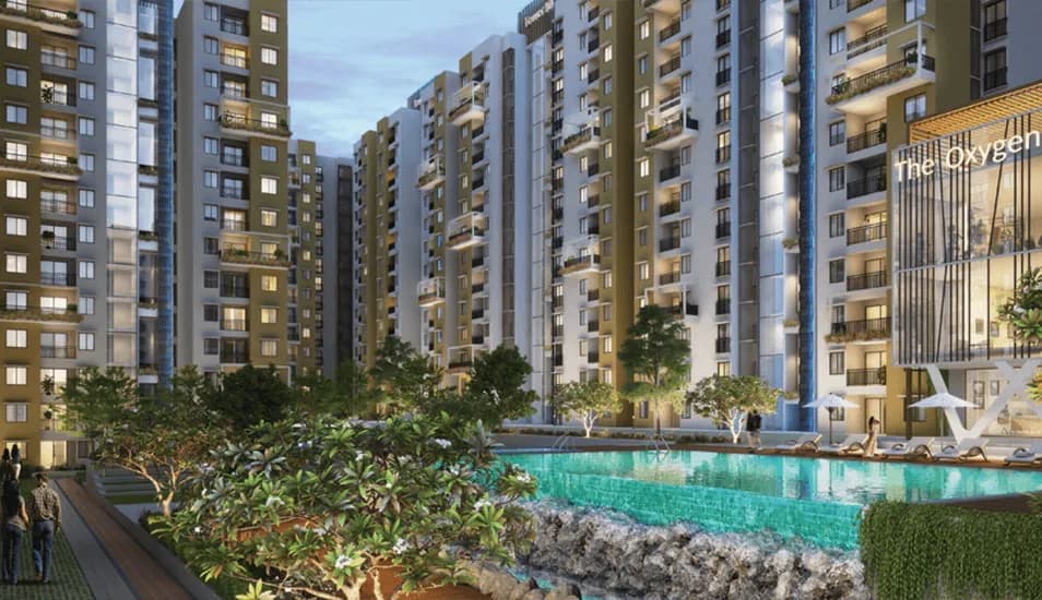 Purva Zenium 2 floor plan: 2 BHK apartment floor plan