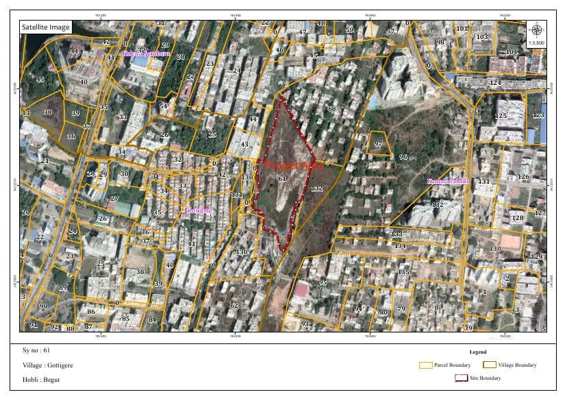 Casagrand Hazen: Location and Demarcation satellite Image.pdf (filed with Karnataka RERA)