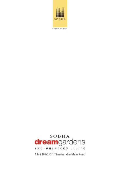 Sobha Dream Gardens: Brochure, page 1 (filed with Karnataka RERA)