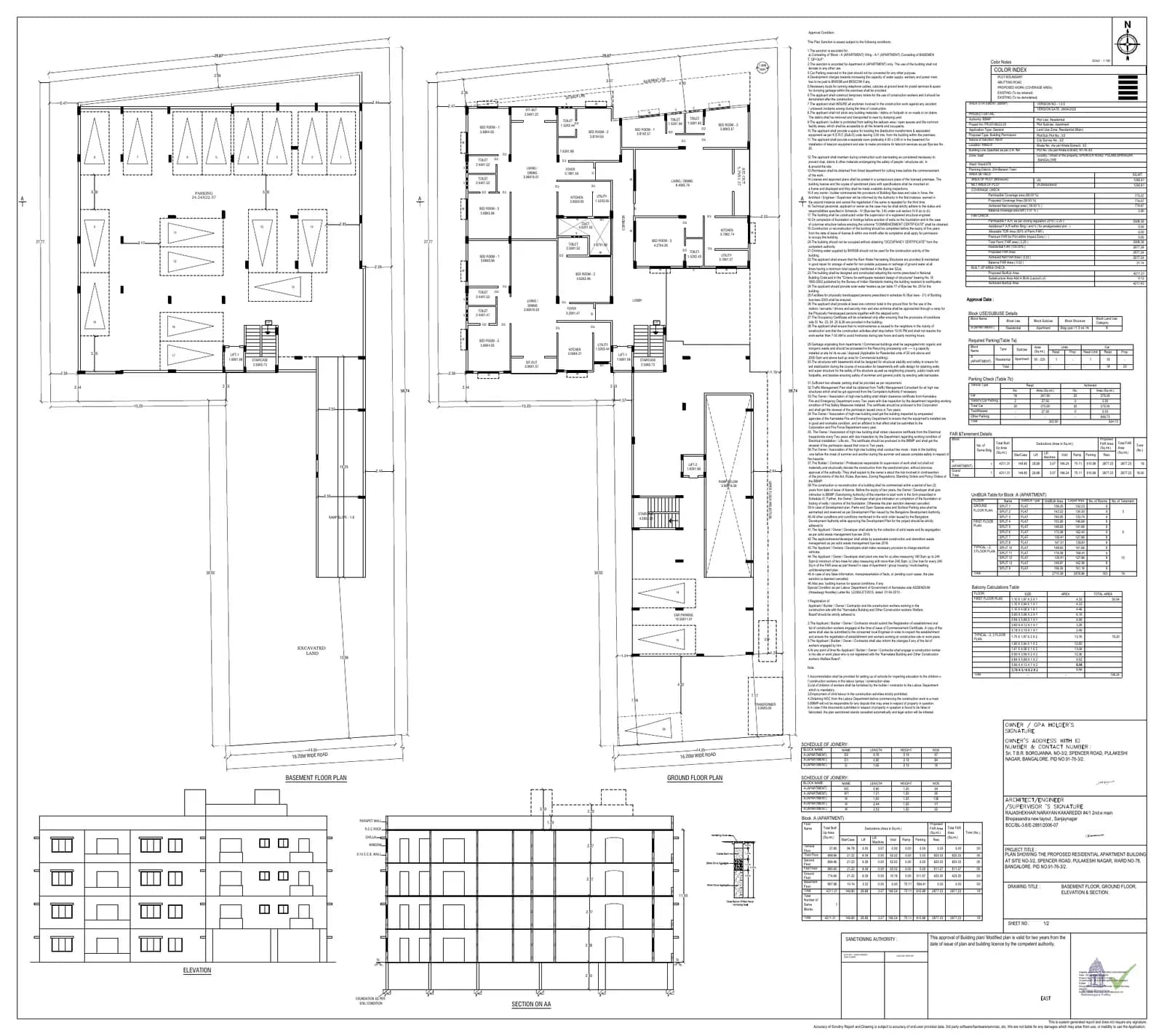 Spencer Oaks: Existing Layout Plan (filed with Karnataka RERA)