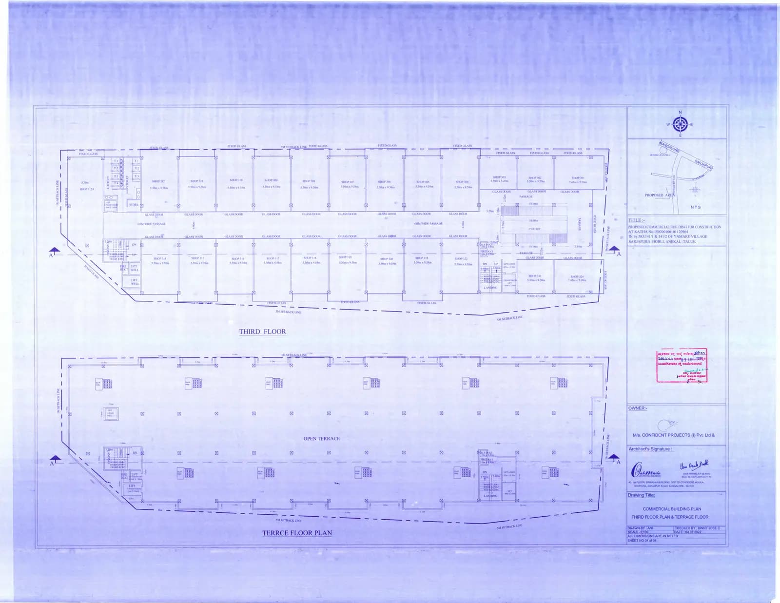 Confident Central Mall: Approved Layout Plan (filed with Karnataka RERA)