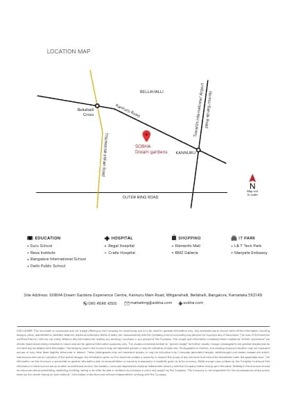 Sobha Dream Gardens: Brochure, page 4 (filed with Karnataka RERA)