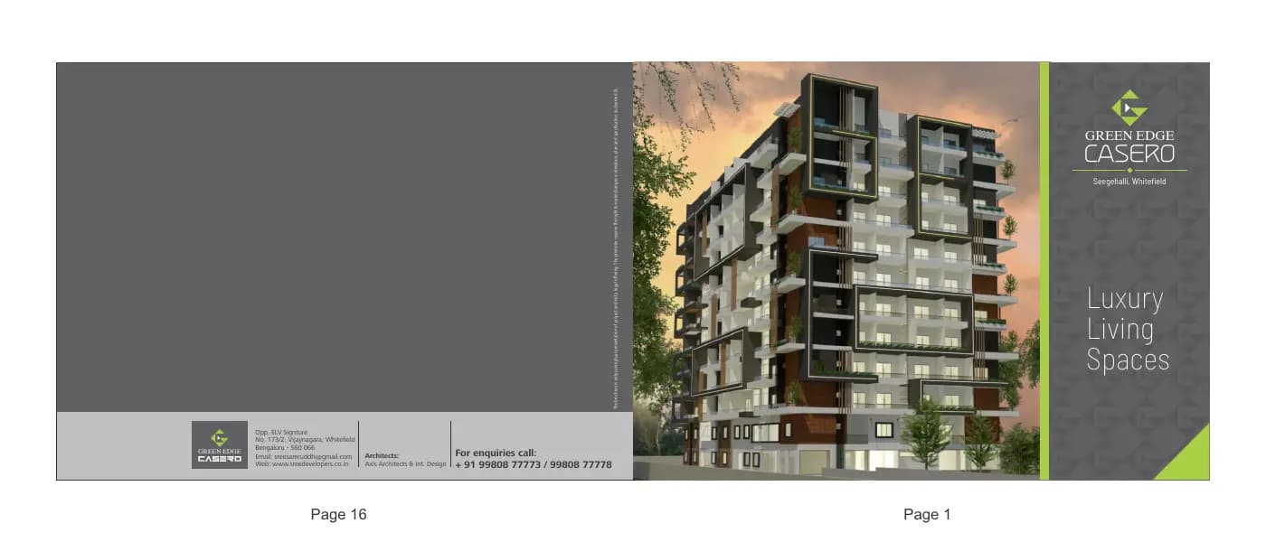 Green Edge Casero: Brochure, page 2 (filed with Karnataka RERA)