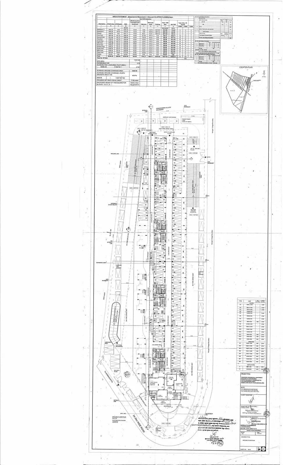 Mahaveer Highlands: 6 Ground Floor Plan.PDF (filed with Karnataka RERA)