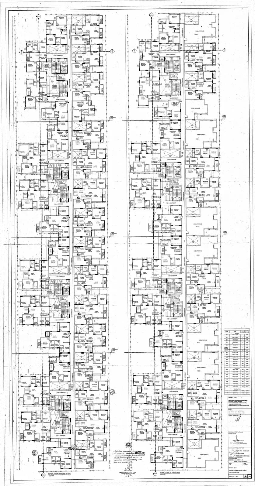 Mahaveer Highlands: 10 Typical floor Plan 3-9 and 10th floor plan.pdf (filed with Karnataka RERA)