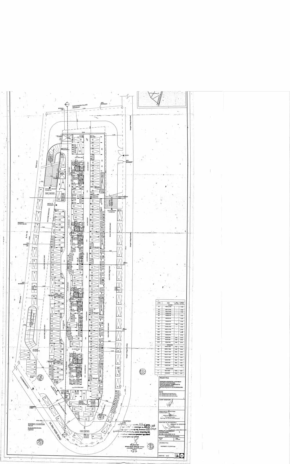 Mahaveer Highlands: 3 Basement-1 Floor Plan.PDF (filed with Karnataka RERA)