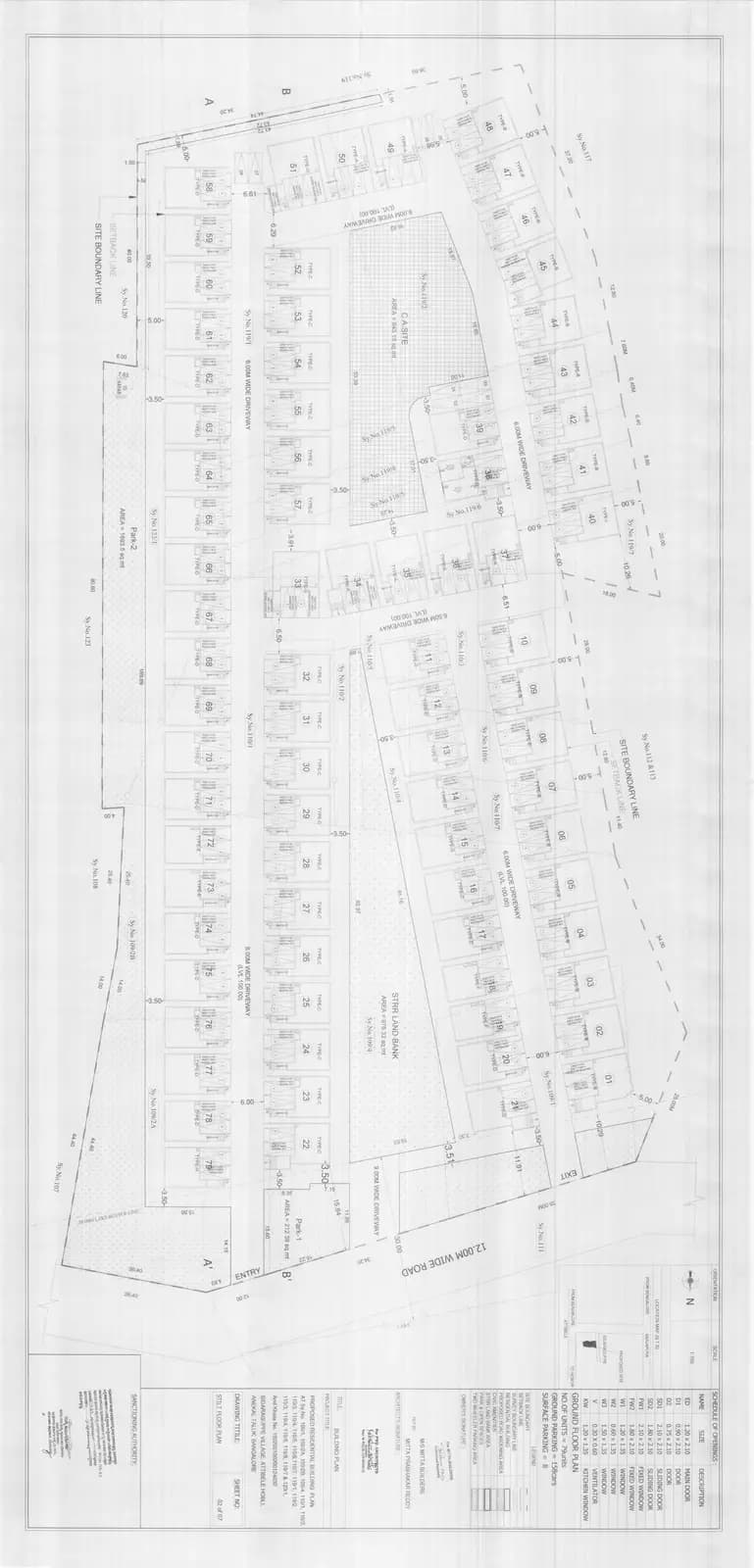 Mitta Orrin: 21 Ground floor plan (filed with Karnataka RERA)