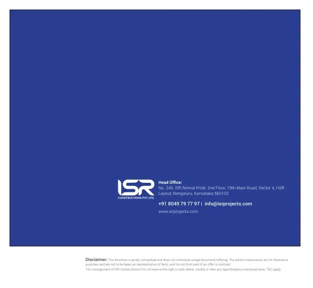 Isr Udayam: Brochure, page 6 (filed with Karnataka RERA)