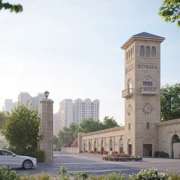 SOBHA Neopolis: Entrance plaza with clock tower (artist's impression) (artist’s impression)