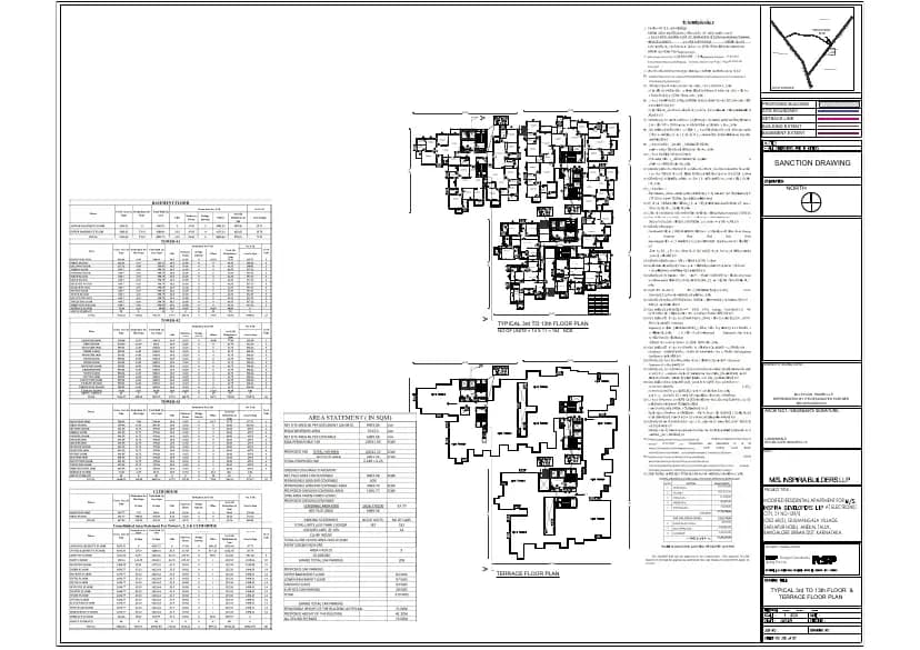Inspira Tropical Garden: Typical Floor Plan for TG from 3rd floor to 13th floor (filed with Karnataka RERA)