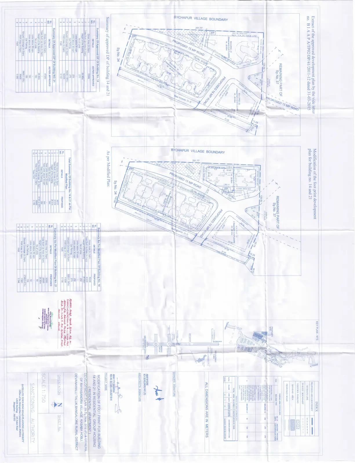 Fairmont at Brigade Orchards: Approved Layout Plan (filed with Karnataka RERA)
