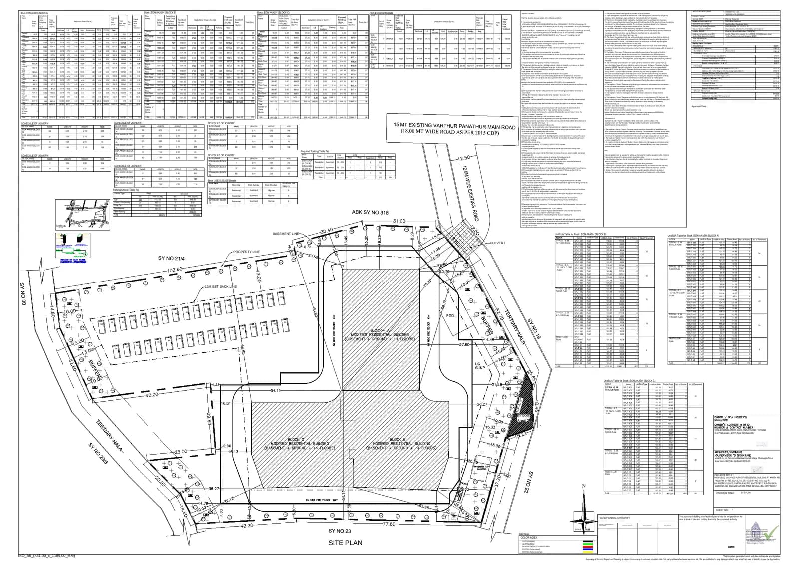 Eon Akash B & C: STP demarcation drawing (filed with Karnataka RERA)