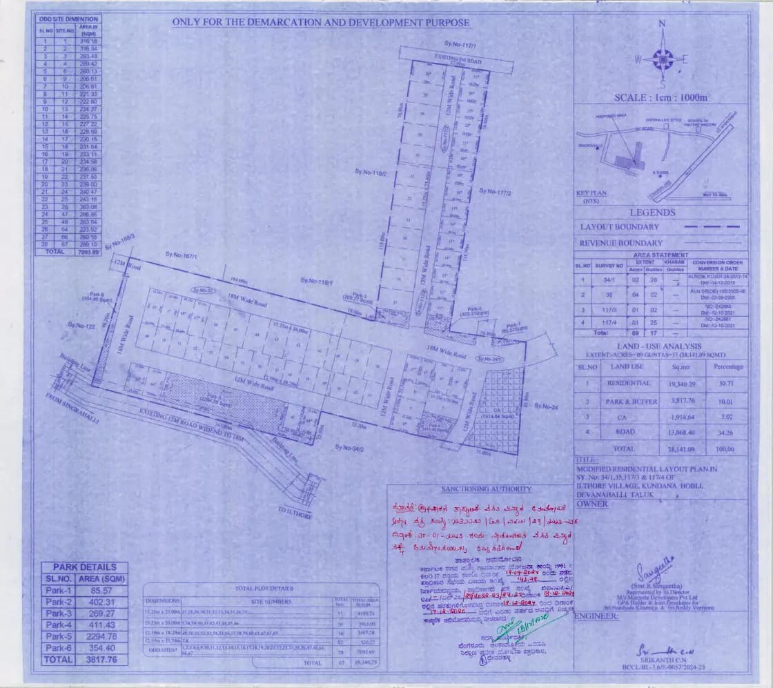 Earthsong by Manyata: Phase 4A sanctioned plan.pdf (filed with Karnataka RERA)