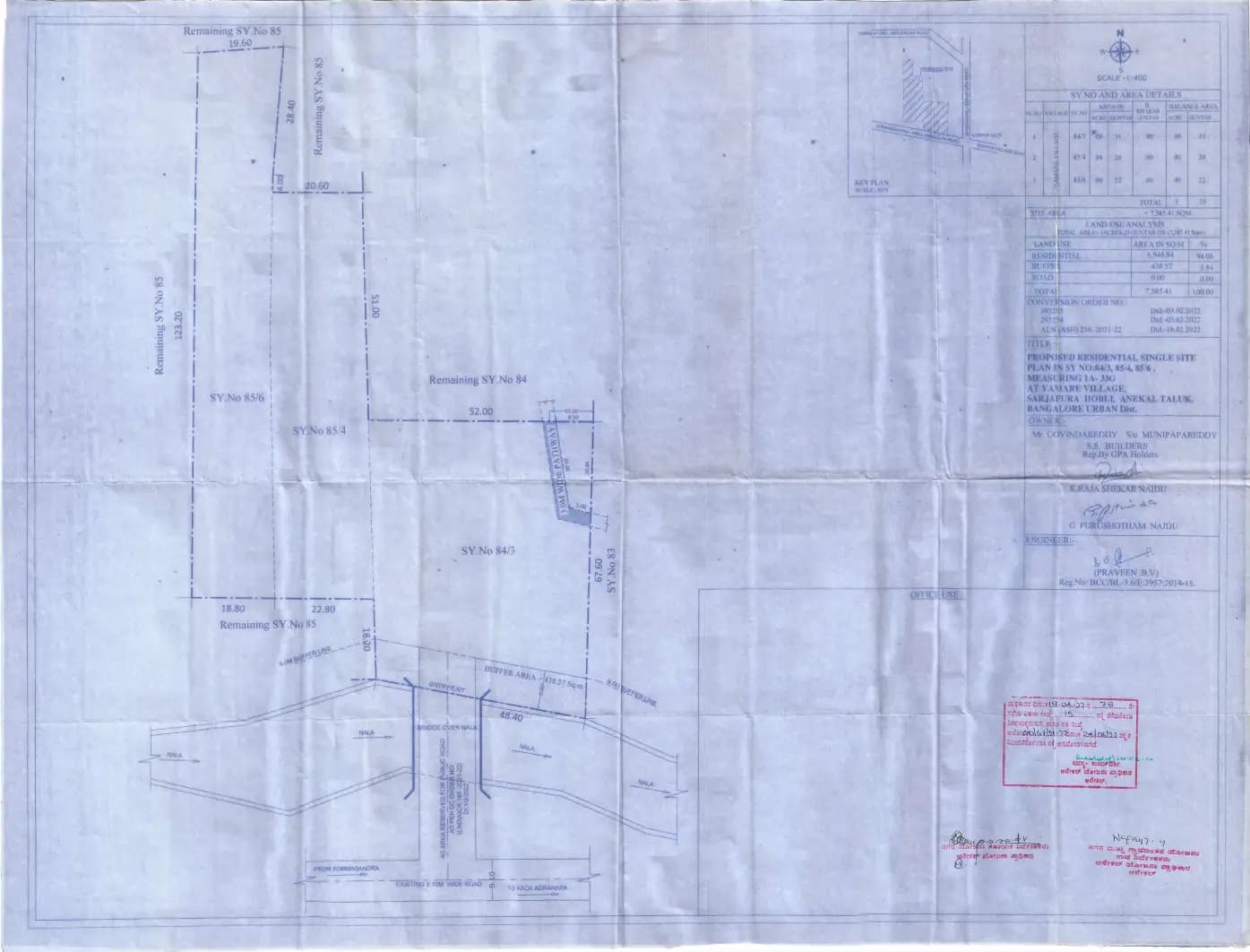 S S Brindavanam: Approved Layout Plan (filed with Karnataka RERA)