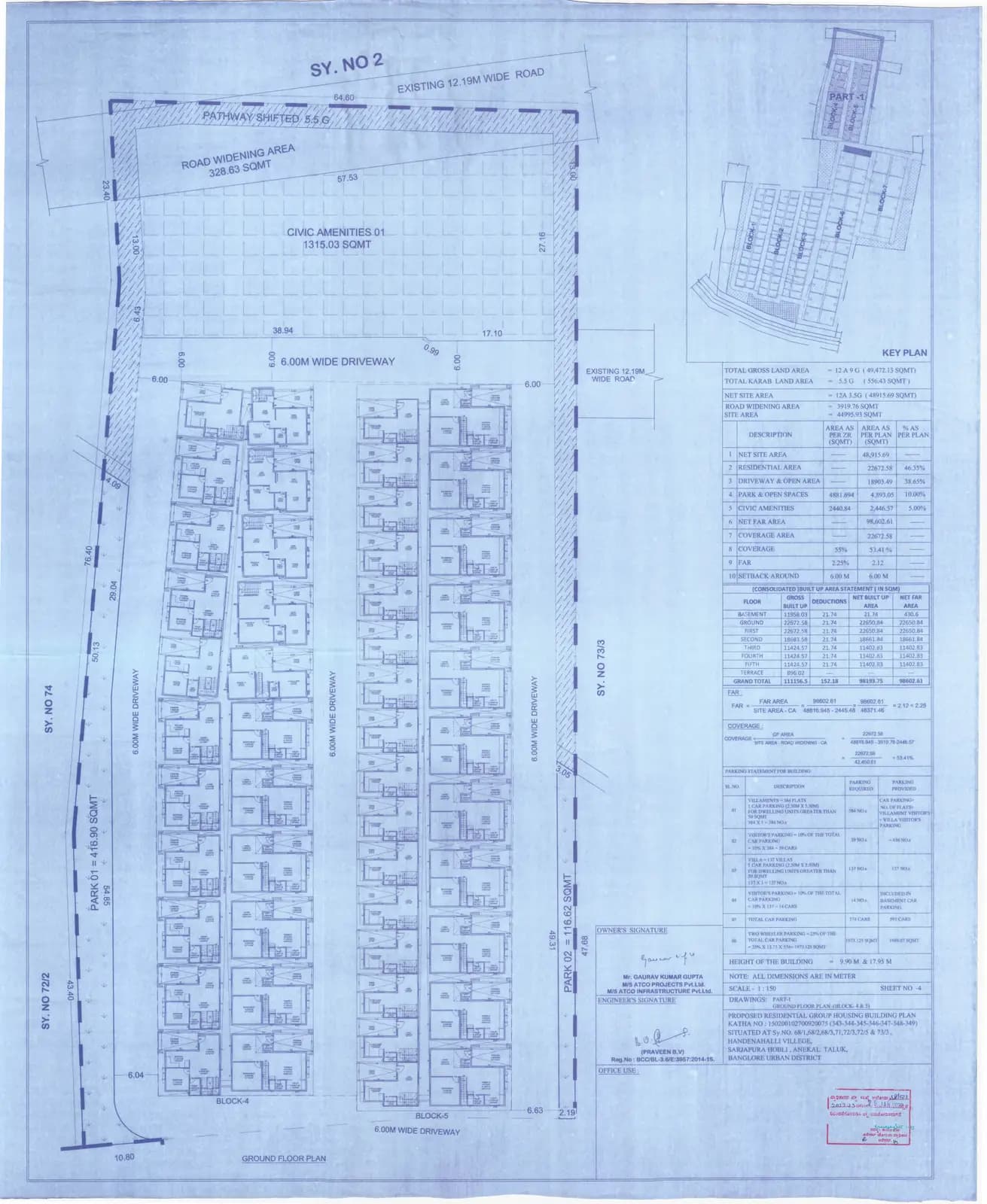 Lavivant: 5A-Part-1- Ground Floor Plan(Block 4 & 5) (filed with Karnataka RERA)