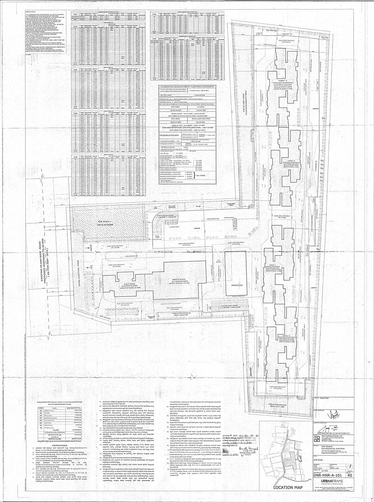 DNR Parklink: Existing Layout Plan (filed with Karnataka RERA)