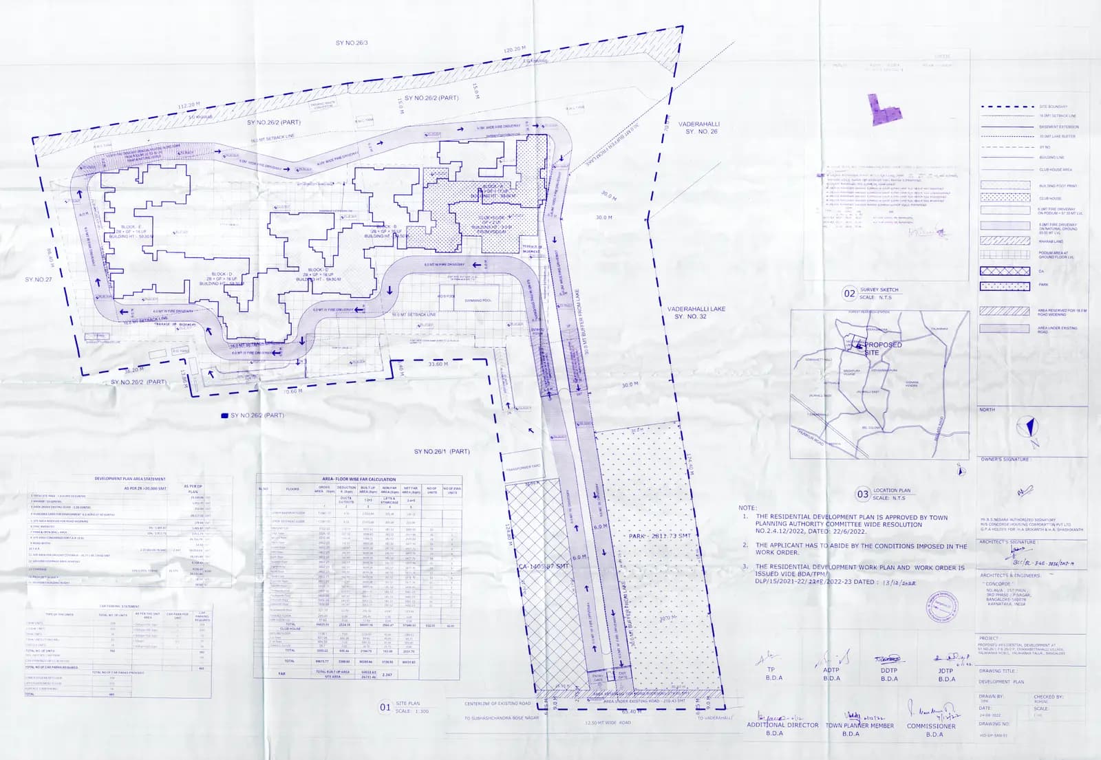 Concorde Antares: Existing Layout Plan (filed with Karnataka RERA)