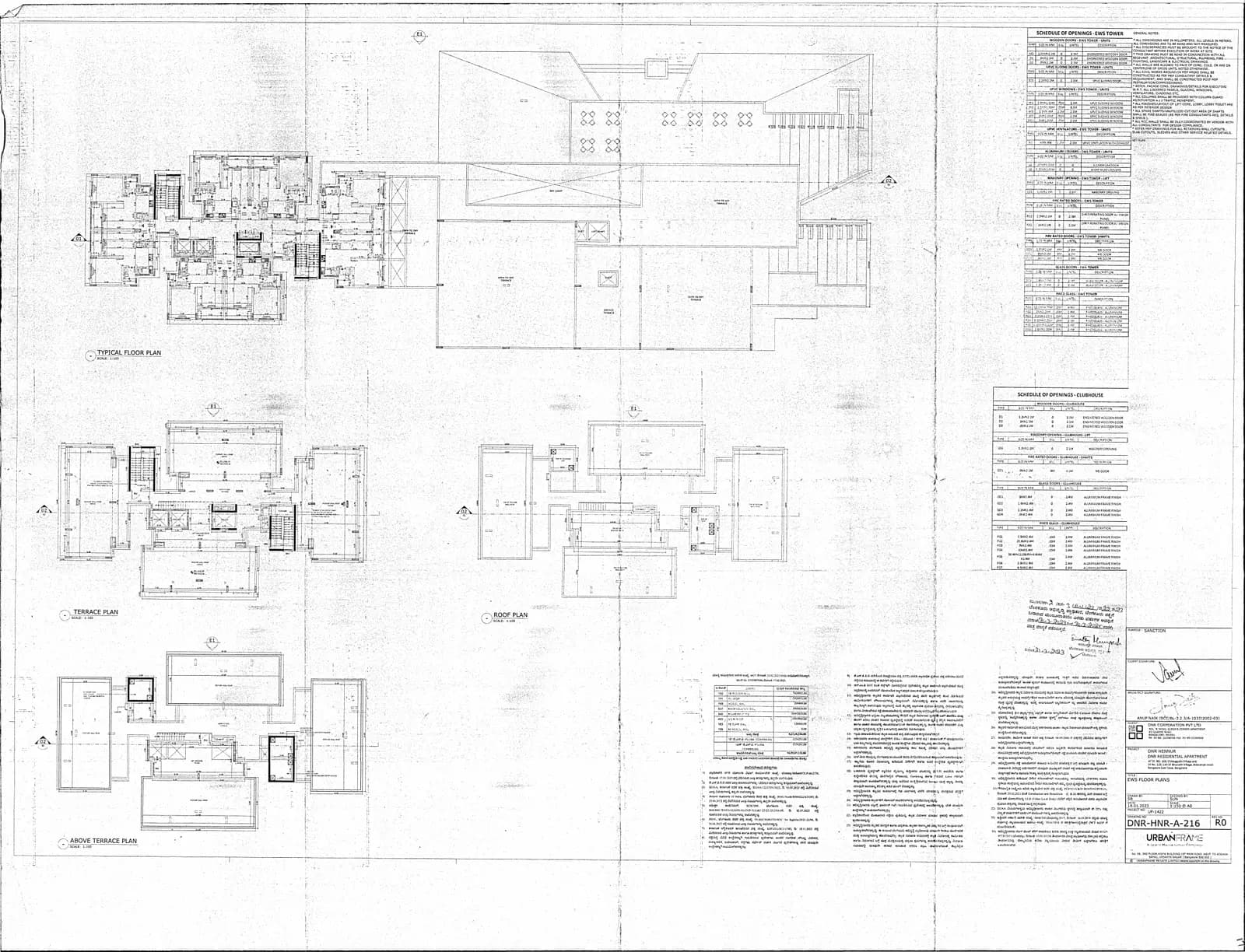 DNR Parklink: EWS FLOOR PLAN (filed with Karnataka RERA)