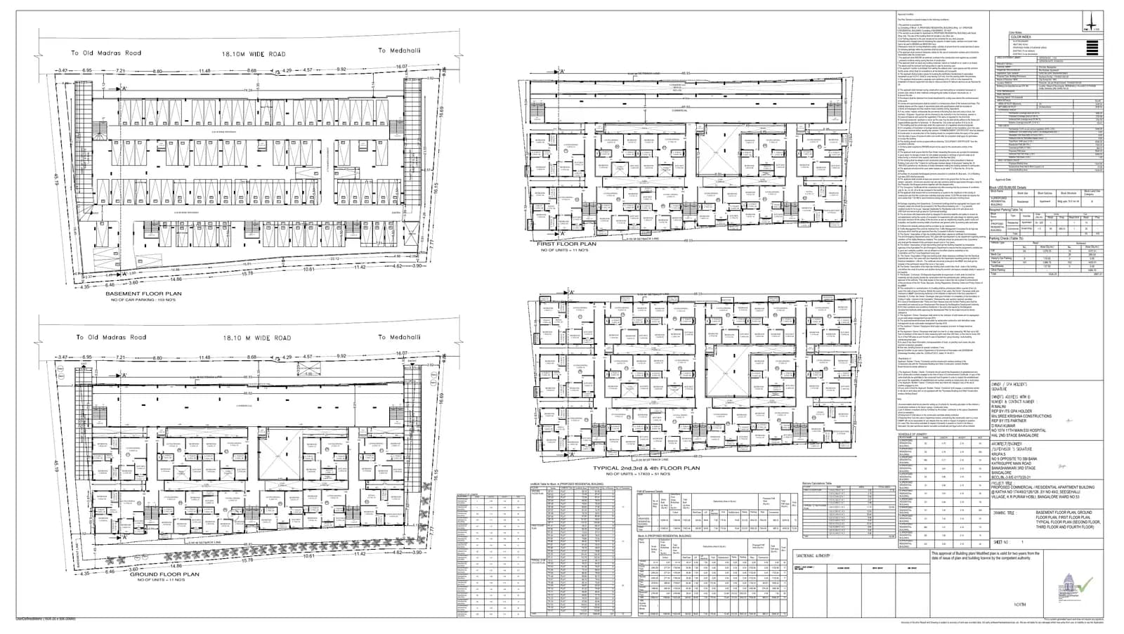 Krishna Lakefront: Existing Layout Plan (filed with Karnataka RERA)