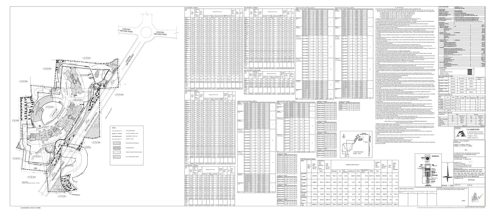 Prestige Serenity Shores: Approved Layout Plan (filed with Karnataka RERA)