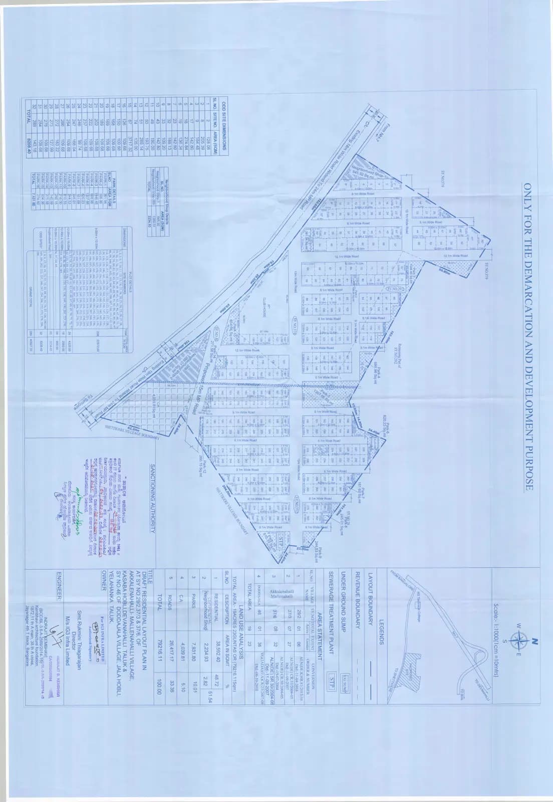 Ekta Elements: Approved Layout Plan (filed with Karnataka RERA)