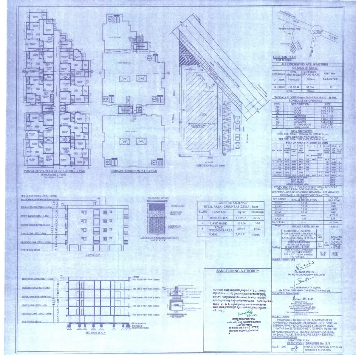 Panchajanyaa: Approved Layout Plan (filed with Karnataka RERA)