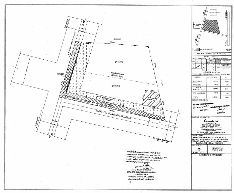 Falcon By BHP: Existing Layout Plan (filed with Karnataka RERA)