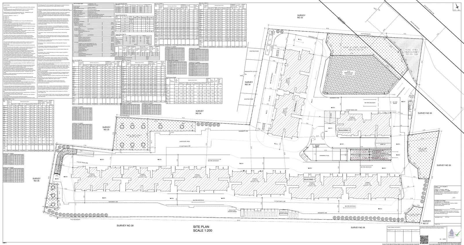 SNN Estates Felicity: Annexure-71 Approved Building Plan.pdf, page 1 (filed with Karnataka RERA)