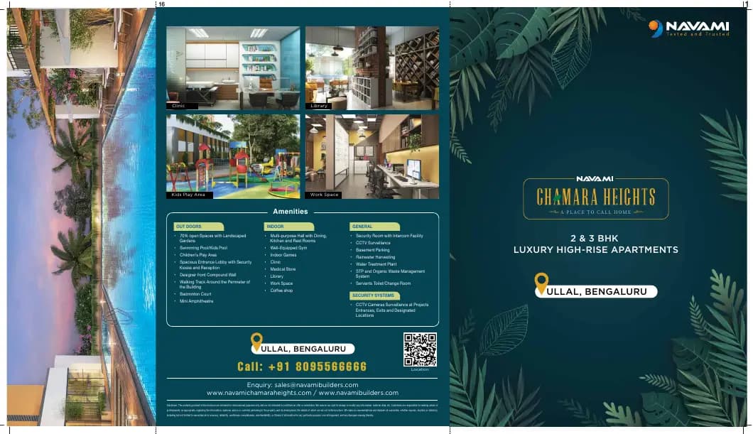 Navami Chamara Heights: Brochure, page 1 (filed with Karnataka RERA)