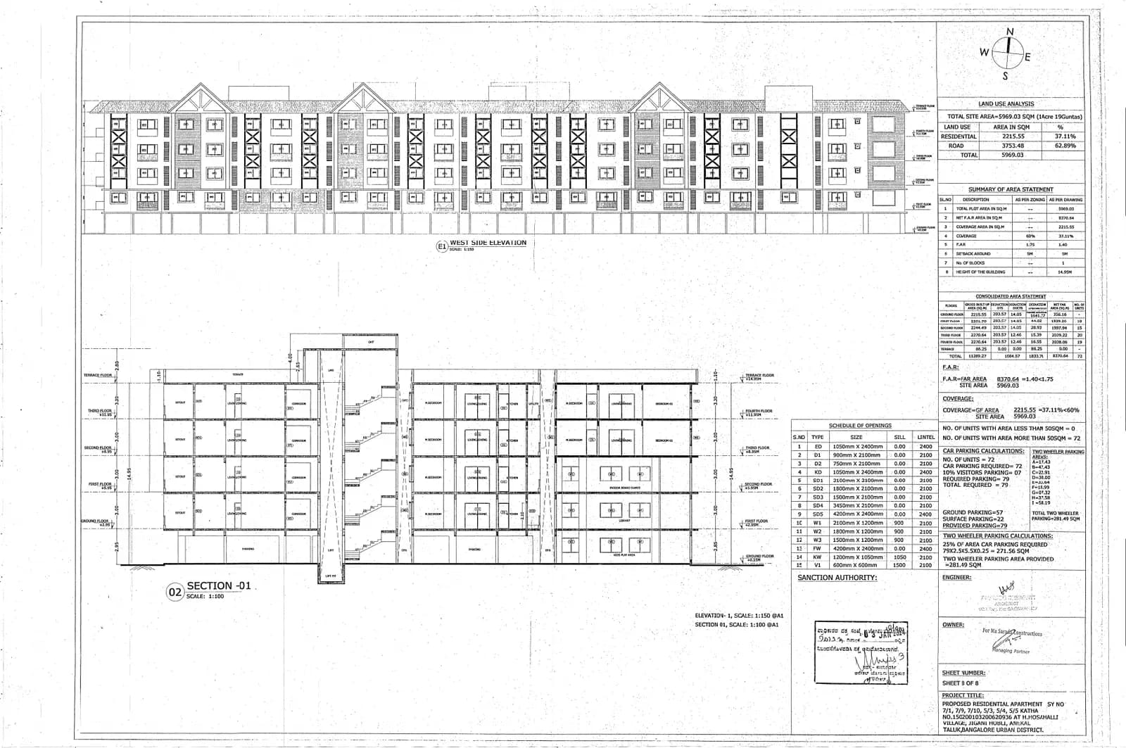 Upavan: 10 PLAN Elevation Plan (filed with Karnataka RERA)