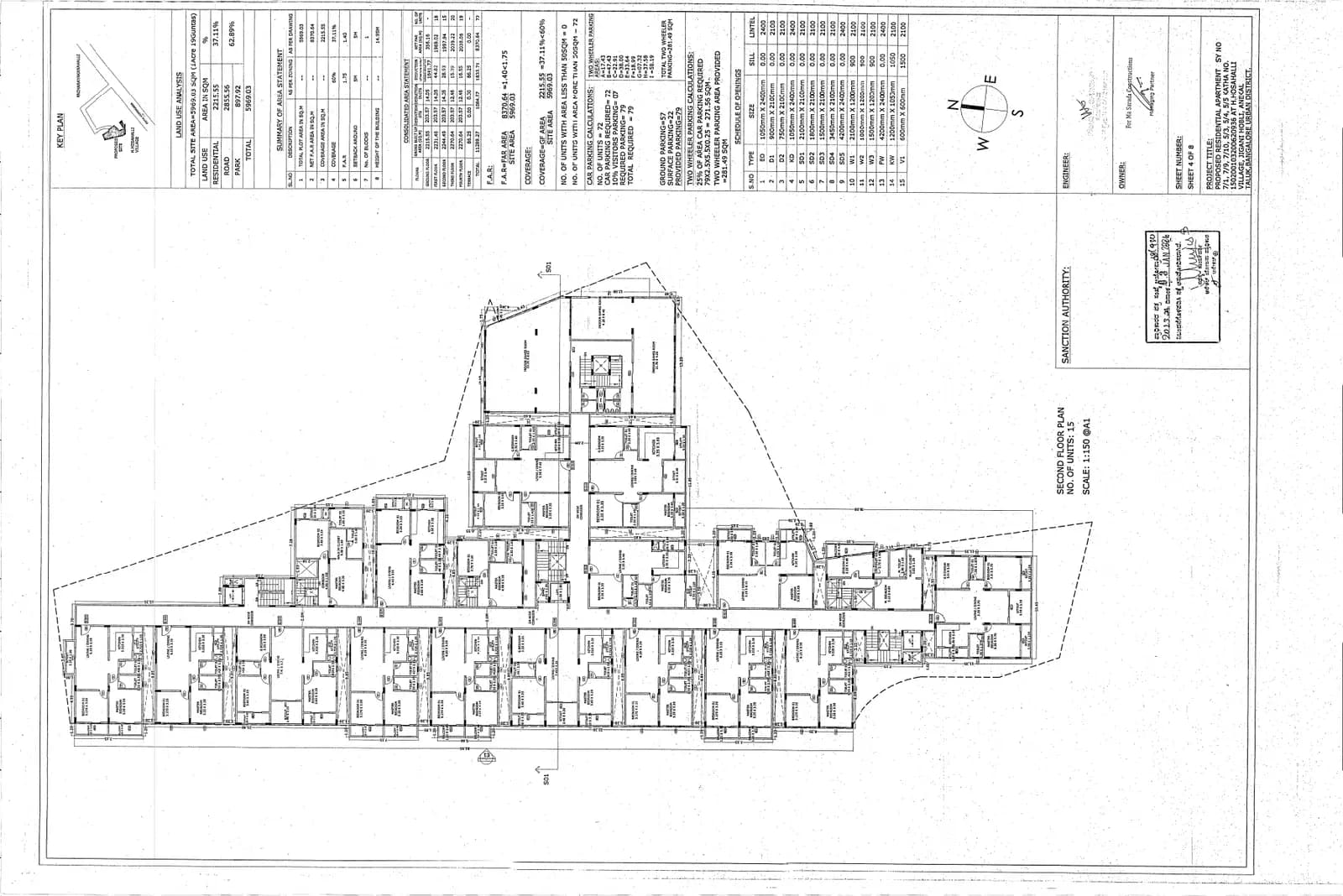 Upavan: 10 PLAN Second Floor Plan (filed with Karnataka RERA)