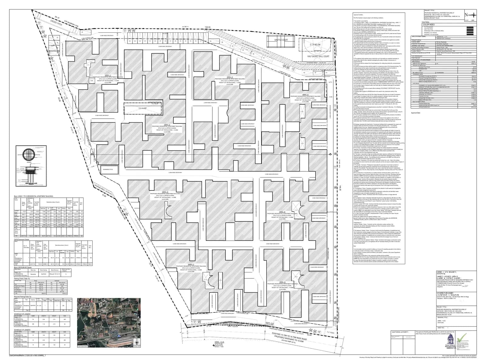 Devagiri Opal: Approved Building/Plotting Plan, page 1 (filed with Karnataka RERA)