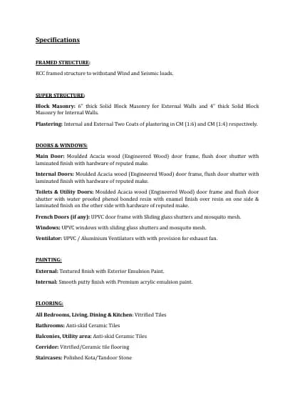 DSR The Courtyard: Brochure, page 6 (filed with Karnataka RERA)