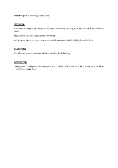 DSR The Courtyard: Brochure, page 8 (filed with Karnataka RERA)
