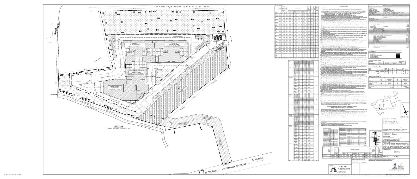 Vaswani Starlight: Approved Layout Plan (filed with Karnataka RERA)