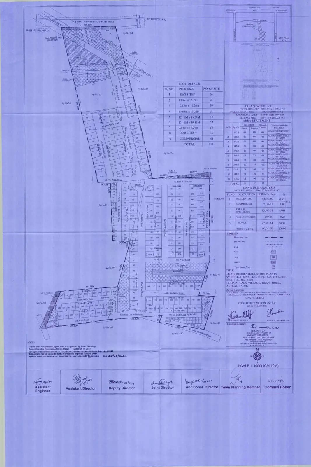 Sterlitee Regal Park: 15 Approved Layout Plan (filed with Karnataka RERA)